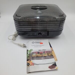 Cook's Companion Turbo Dehydrator EZ-Store 5-Tray Black 95-160F Adjustable Temp